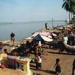 Phnom Penh market and Tonle Sap River