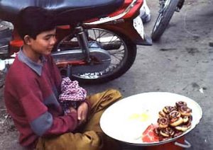 Phnom Penh donut seller