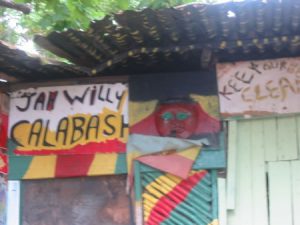 Jah (Rastafrian for 'God') Willy (?) Calabash (Drinking place)--closed