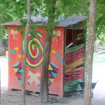 Typical colorful shed