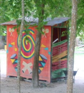 Typical colorful shed