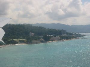 Arriving over Montego Bay