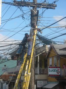 Electric and telephone web