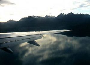 Flying in to Tierra del Fuego-far south