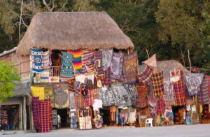 Souvenir shop merchandise in Coba. It's a