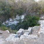 Sacrificial well of Chichen Itza Northern Yucatán is arid, and the