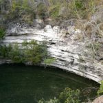 Sacrificial well of Chichen Itza Northern Yucatán is arid, and the