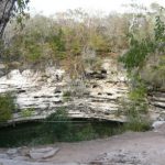 Sacrificial well of Chichen Itza Northern Yucatán is arid, and the