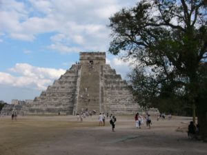 The ruins at Chichen Itza date from about 600-900 AD