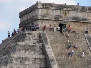 The ruins at Chichen Itza date from about 600-900 AD