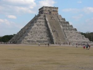 The ruins at Chichen Itza date from about 600-900 AD