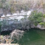 Sacrificial well of Chichen Itza Northern Yucatán is arid, and the