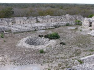 Ek' Balam from the Acropolis The courtyard at the top of