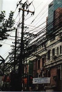 Shanghai-tangle of utility wires