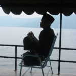 Ferry passenger on Lake Toba