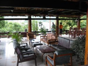 Lobby at Carolina Hotel in Tuk Tuk village