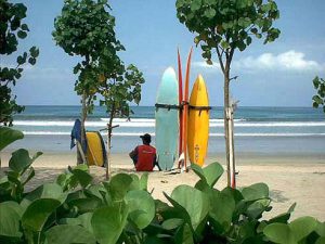 Indonesia - surf boards on Kuta Beach