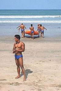 Indonesia - lifeguard try-outs on