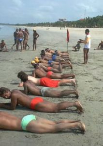 Indonesia - lifeguard try-outs on