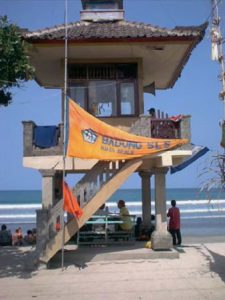 Indonesia - lifeguard stand on