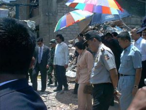 President Mrs. Makawati Sukarnoputri at the site.