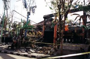 The Bali bombsite wreckage