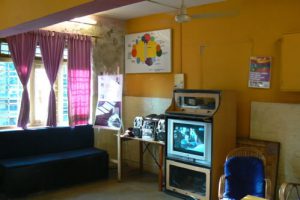 Humsafar drop-in center TV room