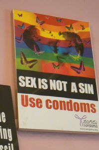 Humsafar drop-in center poster for safe sex