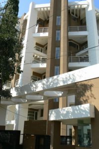 Bangalore - trendy new apartment building.