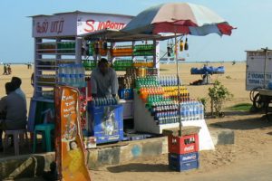 Marina Beach  is situated