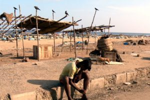 At Chennai's Marina Beach an unemployed