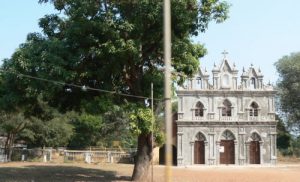 Catholic school and church near Sinquerim