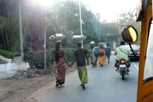 Hyderabad - women on the way home from work