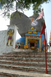Temple in a rock at Golkonda