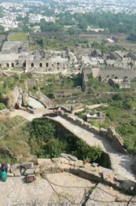 View from Golkonda Fort, west of