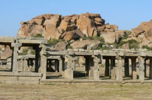 Rock outcroppings at Hampi ancient temples