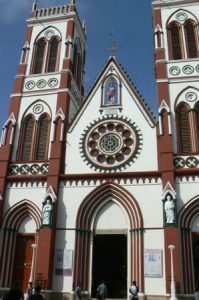 Pondicherry on the coast of the Indian Ocean in southeast