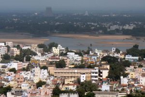 Tiruchirappalli (Trichy) - view from Rock Fort Temple.