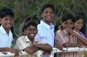 Kanyakumari - cheerful schoolkids