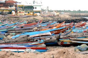 Kanyakumari - colorful fishing boats