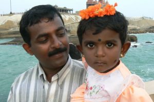 Kanyakumari - proud dad and daughter