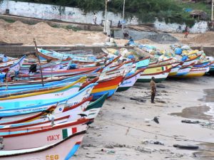 Kanyakumari - colorful fishing boats