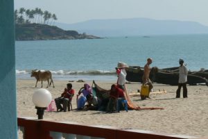 Beach scene at Palolem