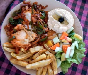 Colorful food in Palolem Beach restaurant