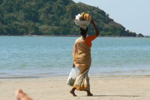 Fruit vendor at Palolem Beach