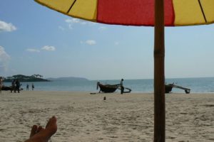 Tourist view of Palolem Beach