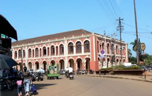 Old colonial buildings in central Panaji in Goa.