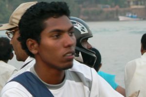 One handsome face in a crowd in Panaji, Goa.