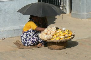 Food vendor outside Mysore Palace