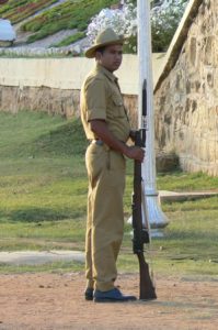 Mysore - guard at the Mysore